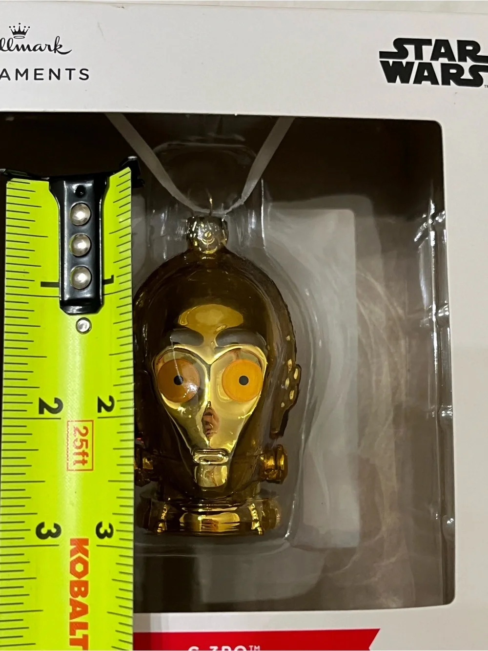 Hallmark Star Wars C-3PO Blown Glass Christmas Tree Ornament NIB